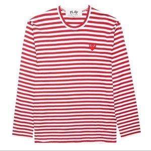 comme de garcons play stripe long sleeve t-shirt